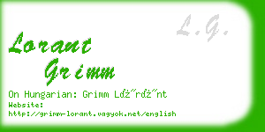 lorant grimm business card